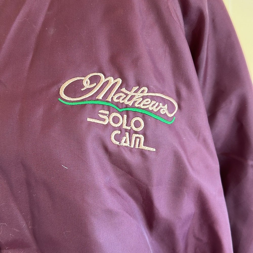 Vintage 90s Bomber Jacket Men’s XL Burgundy - Picture 6 of 17